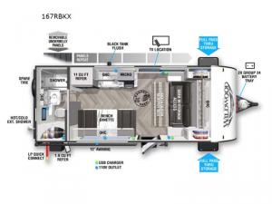 Wildwood FSX 167RBKX Floorplan Image